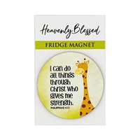 Round Fridge Magnet – I Can Do All Things Through Christ (Magnet)
