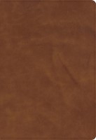 CSB Single-Column Compact Bible, Zipper Closure, Tan (Genuine Leather)