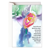 Trust In The Lord With All Your Heart(Proverbs 3:5-6) Card (Cards)