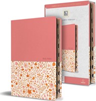 KJV Holy Bible, Large Print, Indexed, Pink Floral (Imitation Leather)