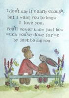 Encouragement Card I Want You To Know Single Card (Cards)