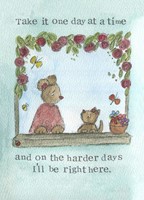 Encouragement Card One Day At A Time Single Card (Cards)