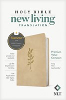 NLT Premium Value Compact Bible, Filament Enabled, Ivory (Imitation Leather)