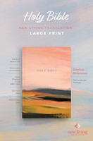 NLT Large Print Slimline Reference Bible, Pink Landscape (Hard Cover)