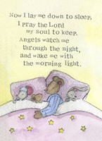 Now I Lay Me Down To Sleep A Bedtime Prayer Nursery Print (Cards)