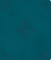 ESV Journaling Bible, Deep Teal, Fleur-De-Lis Design (Imitation Leather)