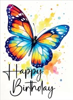 Happy Birthday Butterfly Card (pack of 6) (Cards)
