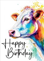 Happy Birthday Cow Card (pack of 6) (Cards)