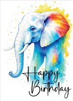 Happy Birthday Elephant Card (pack of 6) (Cards)
