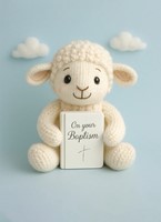 On Your Baptism Lamb Card (pack of 6) (Cards)