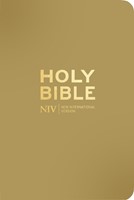 NIV Pocket Latte Bible with Gold Zip (Imitation Leather)