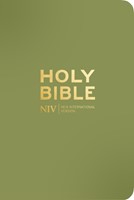 NIV Pocket Olive Green Bible with Gold Zip (Imitation Leather)