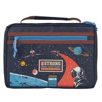 Strong and Courageous Blue Space Fashion Bible Cover (M) (Bible Case)