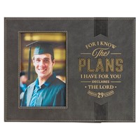 The Plans Charcoal Faux Leather Graduation Photo Frame (Other Merchandise)