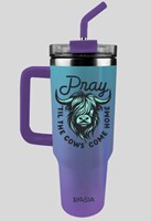 Highland Cow - 40 Oz Stainless Steel Mug with Straw (General Merchandise)