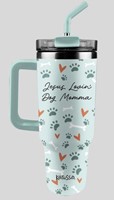 Dog Momma - 40 Oz Stainless Steel Mug with Straw (General Merchandise)