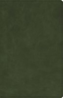 CSB Large Print Personal Size Reference Bible, Olive (Genuine Leather)