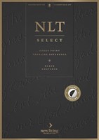 NLT Select Large Print Thinline Reference Bible, Black (Genuine Leather)