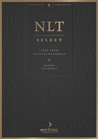 NLT Select Large Print Thinline Reference Bible, Brown (Genuine Leather)