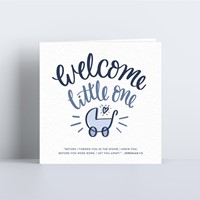 Welcome Little One Card - Blue (Cards)