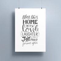 Bless This Home A4 Print (Poster)