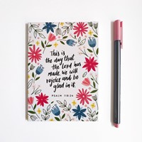 Psalm 118:24 - A6 Recycled Notebook (Notebook / Blank Book)