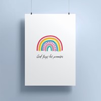 God’s Promises Rainbow A4 Print (Poster)