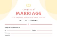 ETC Marriage Certificate A5 Landscape (pack of 10) (Certificate)