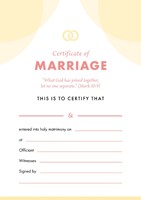 ETC Marriage Certificate A4 Portrait (pack of 10) (Certificate)