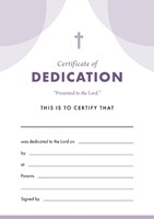 ETC Dedication Certificate A4 Portrait (pack of 10) (Certificate)