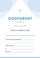 ETC Godparent Certificate A4 Portrait (pack of 10) (Certificate)
