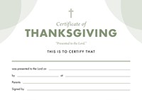 ETC Thanksgiving Certificate A5 Landscape (pack of 10) (Certificate)