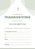 ETC Thanksgiving Certificate A4 Portrait (pack of 10) (Certificate)