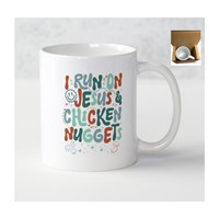 I Run On Jesus & Chicken Nuggets Mug (Mug)