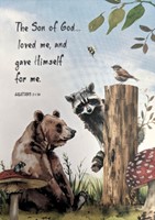 The Son of God Loved Me (Racoon) Bible Card (Cards)