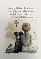 Our Father in Heaven (Girl & Dog) Bible Card (Cards)
