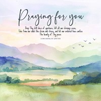 Praying For You Purple Hills Greeting Card (Cards)