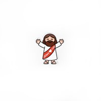 Sticker Vinyl - Jesus (Pack of 5) (Stickers)