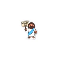 Sticker Vinyl - Follow Me (Pack of 5) (Stickers)