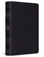 ESV Large Print Bible, Top Grain Leather, Black (Genuine Leather)