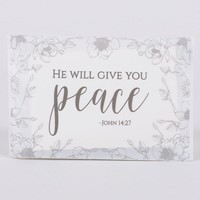 Tissues - He Will Give You Peace (Pack of 30) (General Merchandise)
