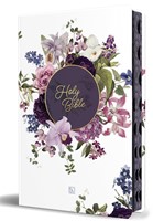 KJV Holy Bible, Large Print Handy, Purple Flower, Indexed (Hardcover)