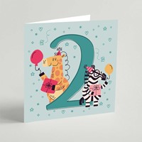 Two Birthday Square Card (Cards)