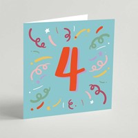 Four Birthday Square Card (Cards)