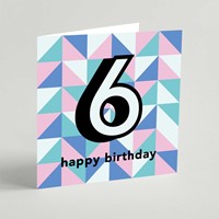 Six Birthday Square Card (Cards)