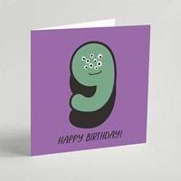 Nine Birthday Square Card (Cards)