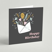 Happy Birthday Envelope Square Card (Cards)