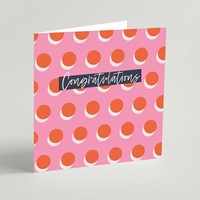 Congratulations Dots Square Card (Cards)
