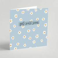 Get Well Soon Daisy Square Card (Cards)