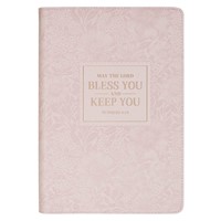 Bless and Keep You Blush Bloom Faux Leather Classic Journal (Imitation Leather)